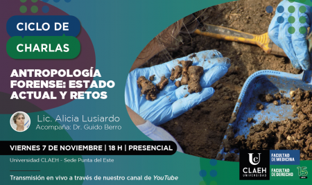 Ciclo de charlas | Antropología Forense: estado actual y retos